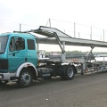 truck Mercedes 1422 (D-GW-5553) met trailer (tandem-asser) tbv transport autos